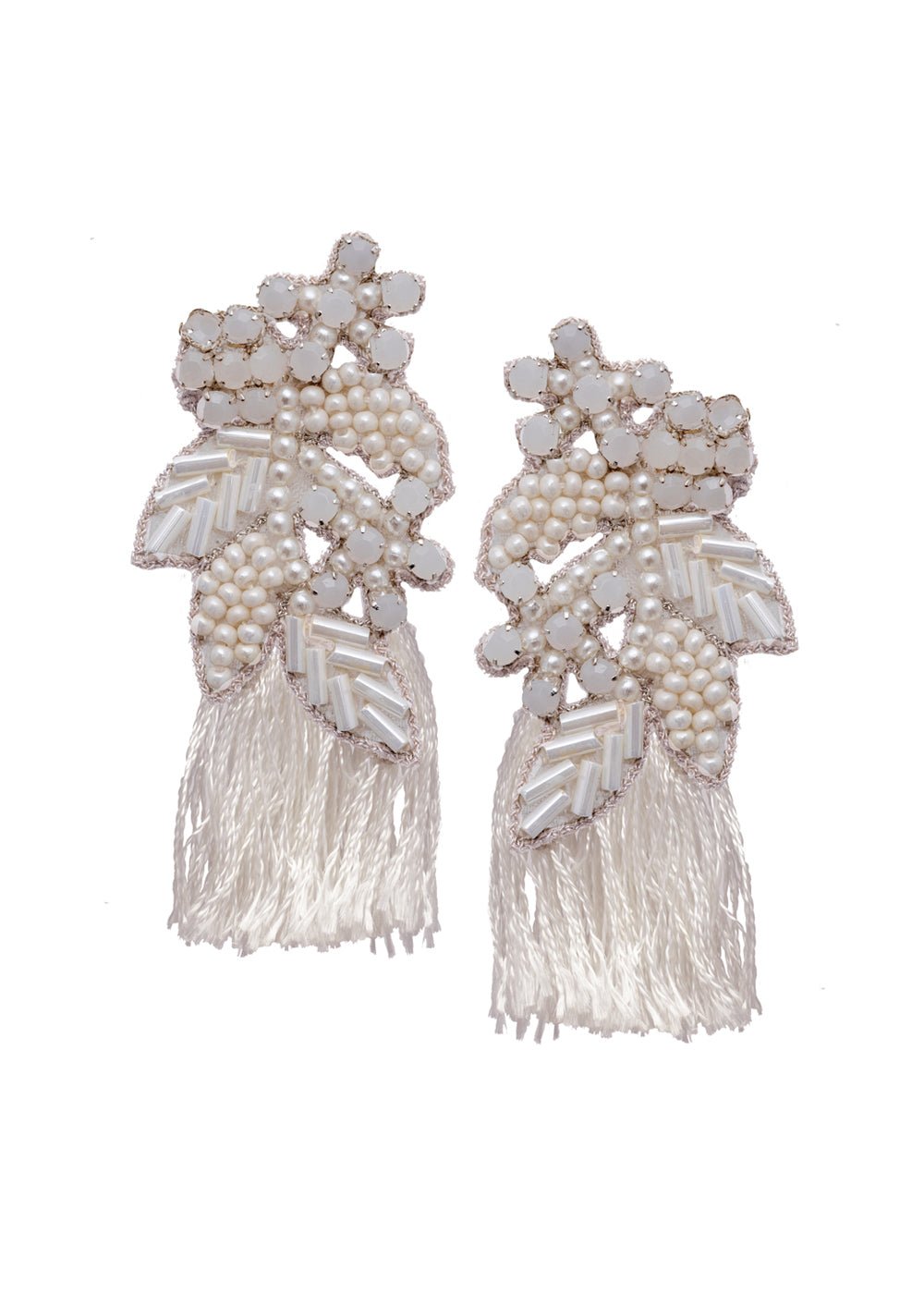 Rosa Fringe Stud - bridal Earrings - Elizabeth Bower