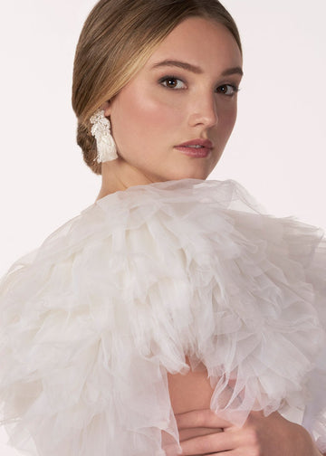 Rosa Fringe Stud - bridal Earrings - Elizabeth Bower