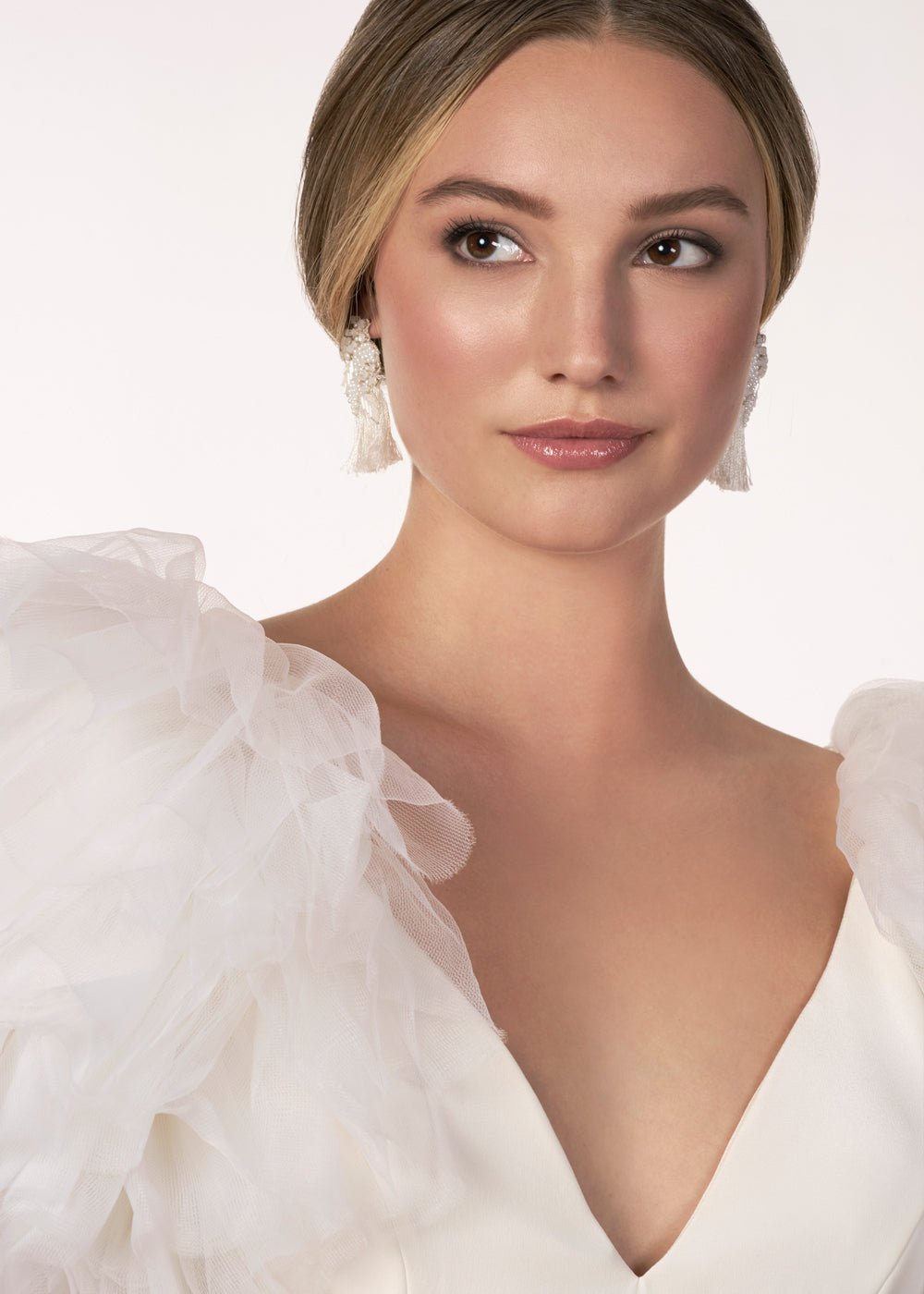 Rosa Fringe Stud - bridal Earrings - Elizabeth Bower