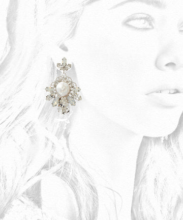 Rose Chandelier Earrings - bridal Earrings - Elizabeth Bower