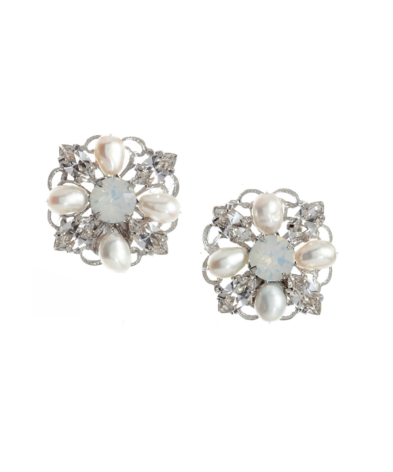 Rose Stud Earring - bridal Earrings - Elizabeth Bower