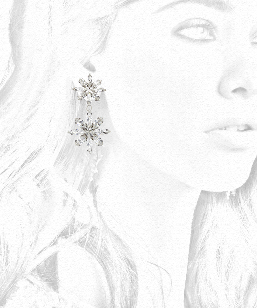 Star Chandelier Earrings - bridal Earrings - Elizabeth Bower