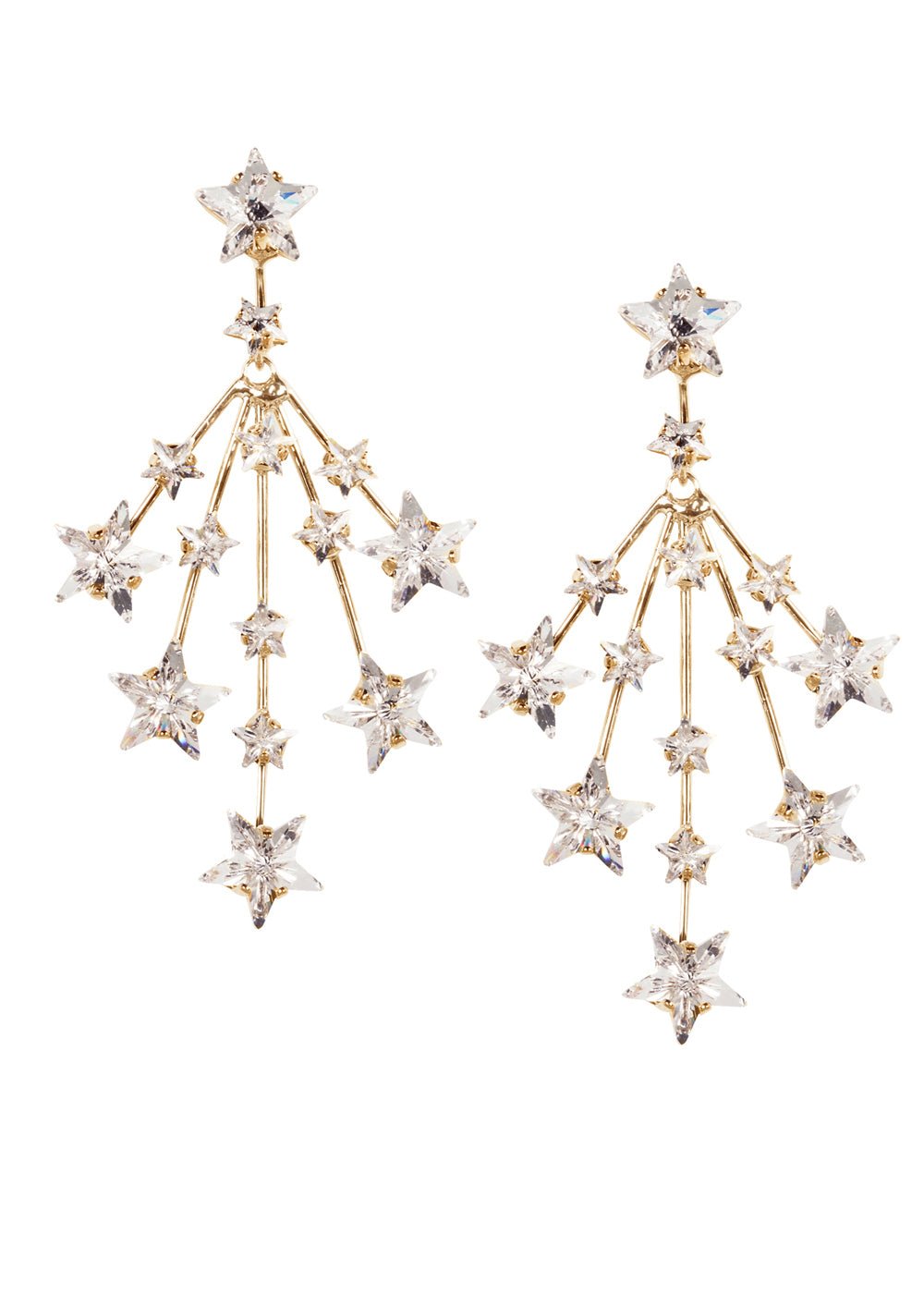 Star Spangled Crystal Chandeliers - bridal Earrings - Elizabeth Bower